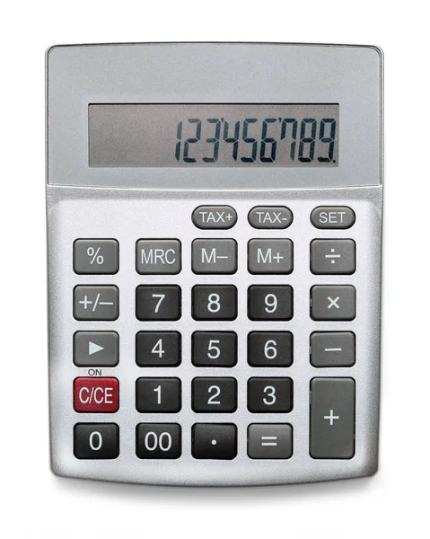 Calculadora de plata aislada en blanco — Foto de Stock