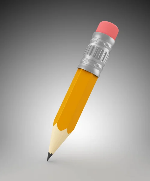 Ołówek tło-3D Render — Zdjęcie stockowe
