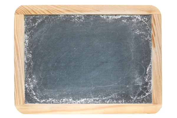 Malá prázdná chalkdeska izolovaná na bílém — Stock fotografie