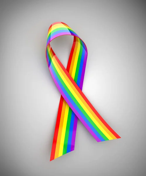 Rainbow ribbon - 3d rendering