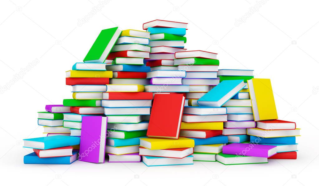 Stack of books - 3d render