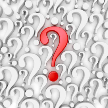 Soru işareti arka plan - 3d render