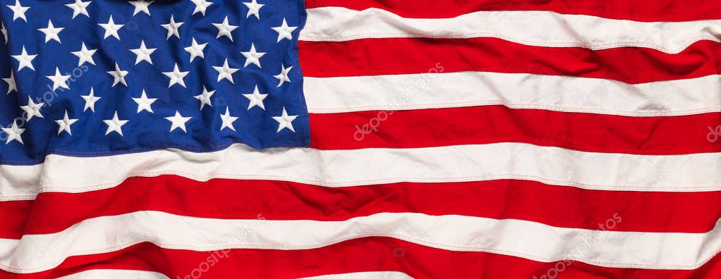 US American flag background or Patriotic USA red, white, and blu