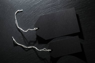 Boş siyah satış etiketi arka plan