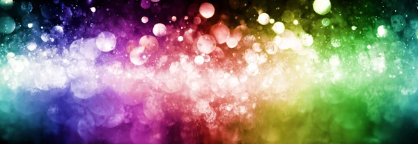 Rainbow of sparkling glittering lights abstract background — Stock Photo, Image