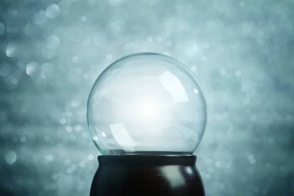 Empty snow globe Christmas background — Stock Photo, Image