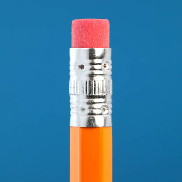 Close Single Yellow Pencil Eraser — Stock Photo, Image