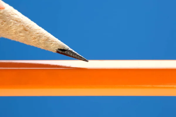 Close Pencil Tip Blank Yellow Pencil — Stock Photo, Image