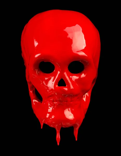 Krvavá Červená Holloween Lebka — Stock fotografie