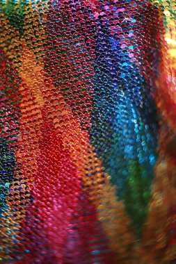 Yuvarlak şekil el yapımı makro görünüm glitter arka plan parlak malzeme payetler ve payetler küçük düz pul Makro fotoğraf Doku