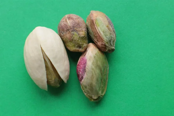 Makro Fotografie Pistáciových Ořechů Spousta Ořechů Zobrazení Maker Pistachiu — Stock fotografie