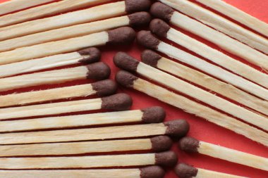 bir maç makro fotoğraf, bir yangın aydınlatmak için maç yakın çekim bir dizi