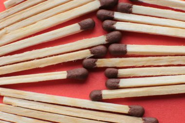 bir maç makro fotoğraf, bir yangın aydınlatmak için maç yakın çekim bir dizi