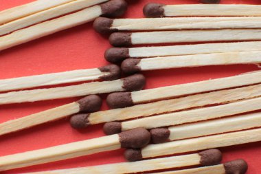 bir maç makro fotoğraf, bir yangın aydınlatmak için maç yakın çekim bir dizi