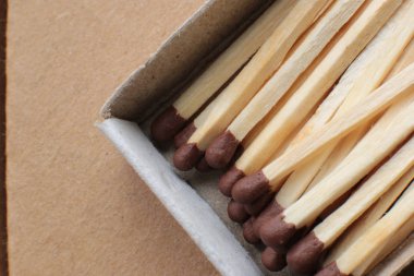 bir maç makro fotoğraf, bir yangın aydınlatmak için maç yakın çekim bir dizi