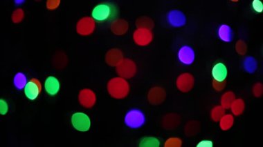 Yanıp sönen renkli daireler, alışılmadık şekil bokeh gibi çelenk