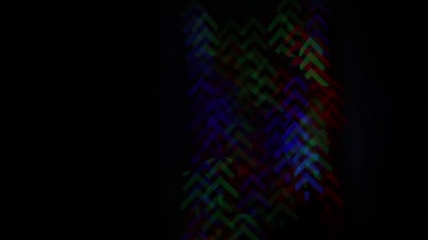 Blinkande Mångfärgade Figurer Geotermiska Träd Krans Ljus Ovanlig Form — Stockvideo