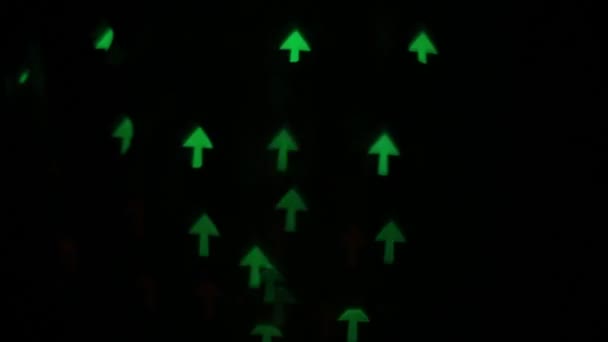 Guirnalda Formas Luminosas Flecha Diferentes Colores — Vídeos de Stock