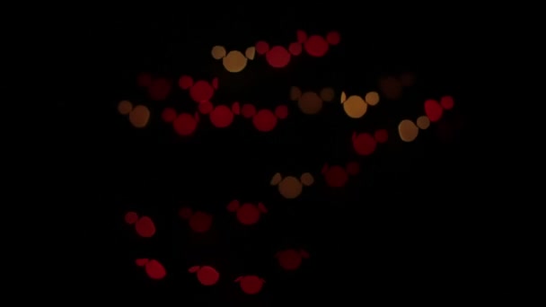 Decorazione Ghirlanda Figure Luminose Cerchi Piccoli Grandi Colori Diversi — Video Stock