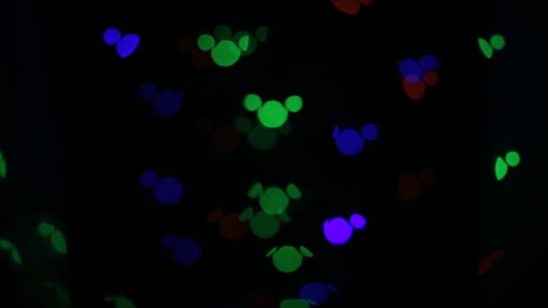 Decorazione Ghirlanda Figure Luminose Cerchi Piccoli Grandi Colori Diversi — Video Stock
