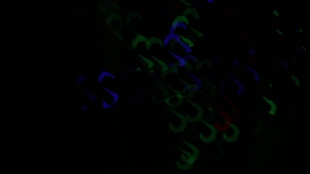 加兰装饰发光的数字曲折不同的颜色 — 图库视频影像
