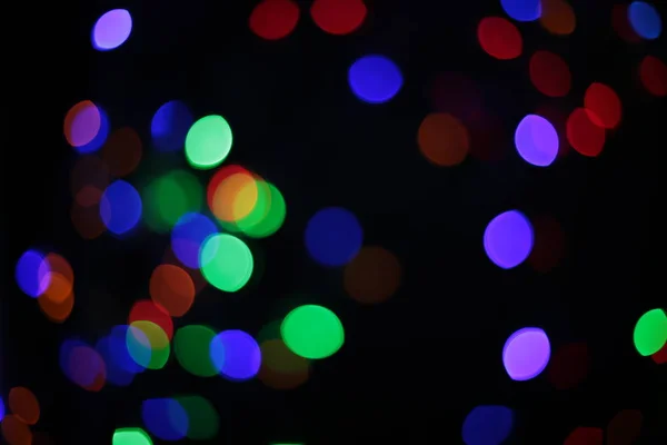 Fundalul Luminilor Bokeh Multicolor Diferite Culori Luminoase — Fotografie, imagine de stoc