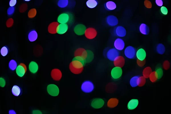 Fundo Luzes Bokeh Multicolor Diferentes Cores Brilhantes — Fotografia de Stock