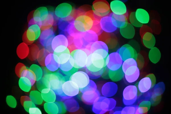 Fundo Luzes Bokeh Multicolor Diferentes Cores Brilhantes — Fotografia de Stock