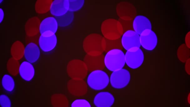 Fundo Bokeh Luzes Forma Círculos Multicoloridos Diferentes Brilhantemente Brilho Lâmpadas — Vídeo de Stock