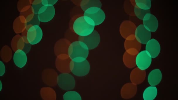 Fundo Bokeh Luzes Forma Círculos Multicoloridos Diferentes Brilhantemente Brilho Lâmpadas — Vídeo de Stock