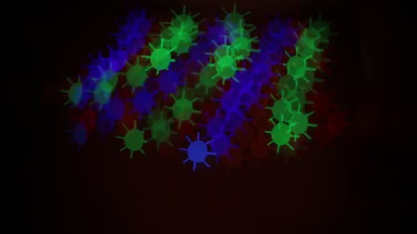 Background Bokeh Lights Shape Sun Circle Spikes Multicolor Different Shine — Stock Video
