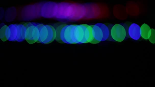 Fond Bokeh Lumières Sous Forme Cercles Multicolores Différents Éclat Vif — Video