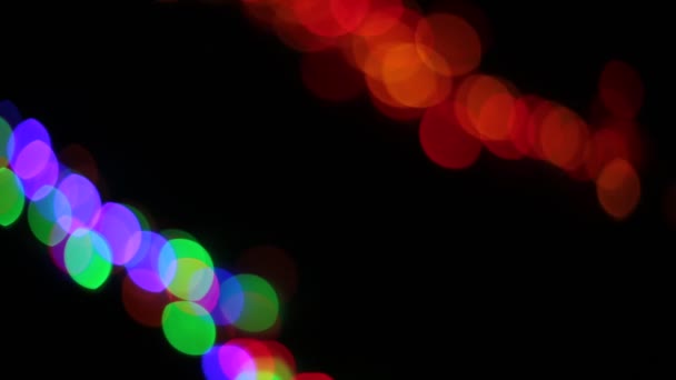 Sfondo Luci Bokeh Forma Cerchi Multicolore Diverso Brillare Brillantemente Lampadine — Video Stock