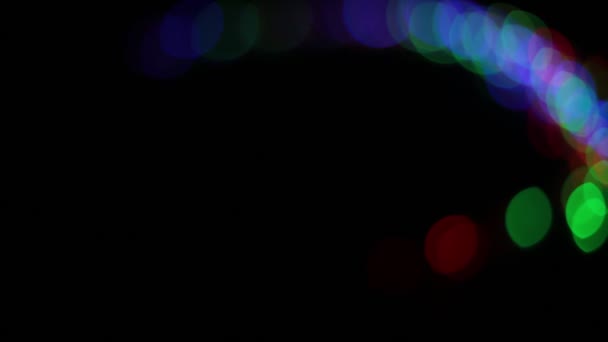 fond de bokeh lumières sous la forme de cercles multicolores différents éclat vif et ampoules flash 