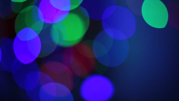 Abstracte Bokeh Achtergrond Van Bright Multicolor Ronde Vorm Verzadigde Kleuren — Stockvideo