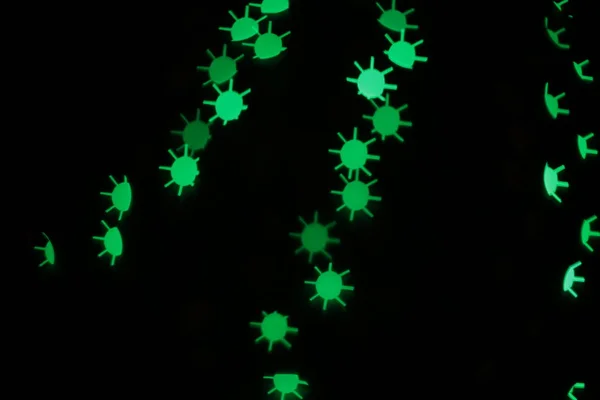 Абстрактный Фон Яркого Многоцветного Круга Шипами Солнцем Bokeh Огни Насыщенные — стоковое фото