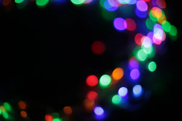 Αφηρημένο Φόντο Των Φωτεινών Πολύχρωμο Κύκλους Bokeh Φώτα Κορεσμένα Χρώματα — Φωτογραφία Αρχείου