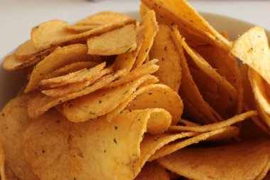 cips makro fotoğraf arka plan, lezzetli snack