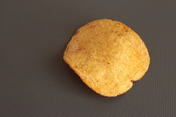 Potatischips Makro Foto Bakgrund Välsmakande Mellanmål — Stockfoto