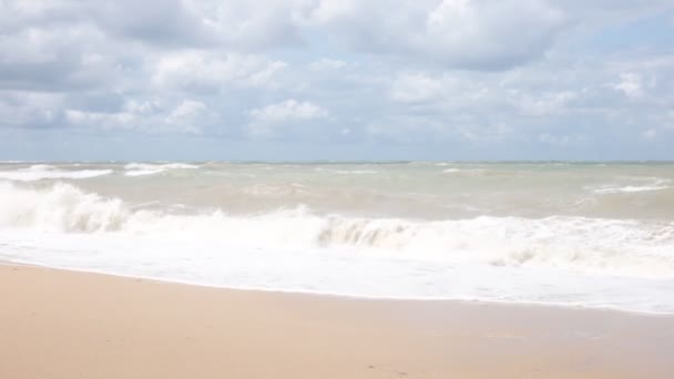 Καταιγίδα Στη Μαύρη Θάλασσα Κακοκαιρία Και Δυνατός Άνεμος Πέντε Σημείων — Αρχείο Βίντεο