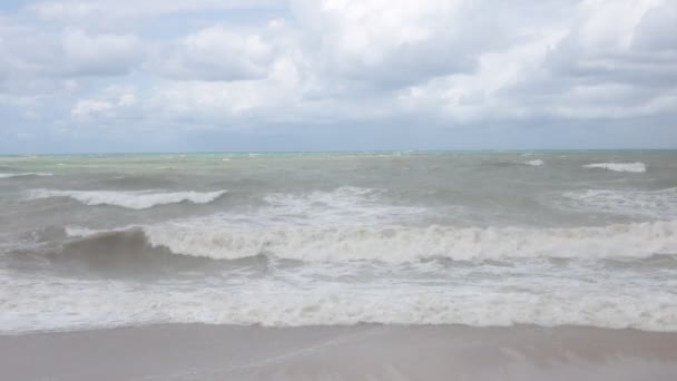 Sturm Schwarzen Meer Schlechtes Wetter Und Starker Wind Fünfstufige Gefahrenskala — Stockvideo