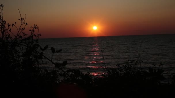Meditasyon Gevşeme Güzel Gün Batımı Için Deniz Video Dawn Küçük — Stok video