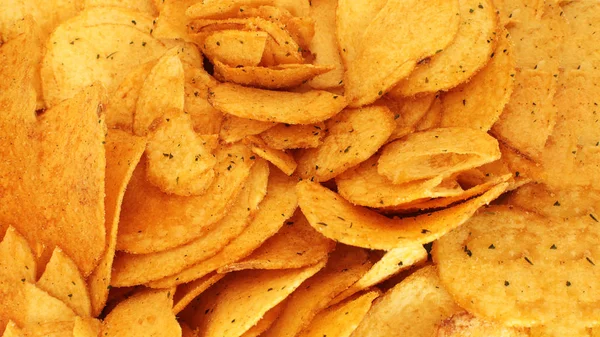 Snacks Apetitosos Con Sal Especias Papas Fritas Deliciosas Crujientes Voz — Foto de Stock