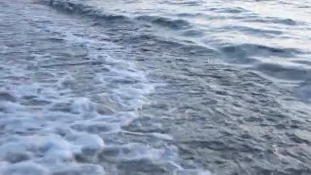Sea Landscape Big Waves Clear Water Beautiful Nature Mountain Landscape — Stock Video