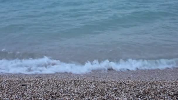 海景と海の波の自然の美しさは 穀物の力です — ストック動画