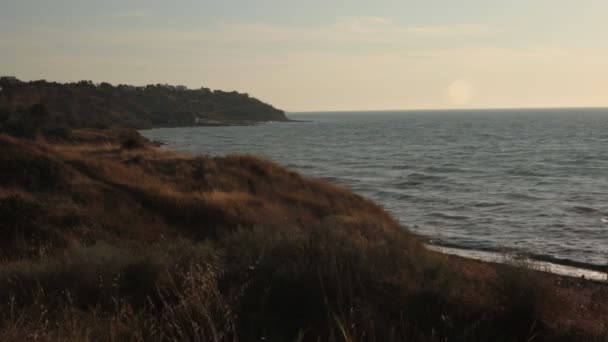 Alba Sull Oceano Bellissima Vista Sull Acqua Insolita Pendenza Colori — Video Stock