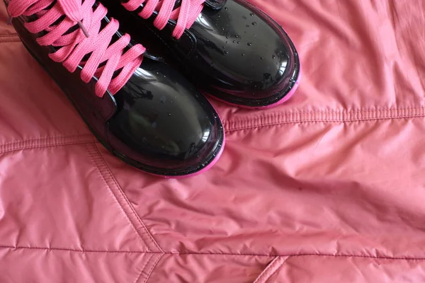 Женские Резиновые Сапоги Дождливой Погоды Отличная Обувь Прогулок Дождем Девочек — стоковое фото
