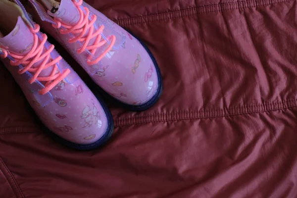 Женские Резиновые Сапоги Дождливой Погоды Отличная Обувь Прогулок Дождем Девочек — стоковое фото