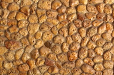 El yapımı taş duvar sıradışı tasarım