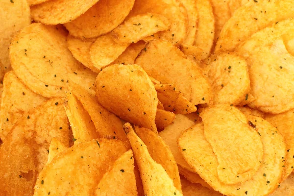 Crispy Hearty Appetizer Quick Tasty Unhealthy Light Meal Chips — Stock Photo, Image